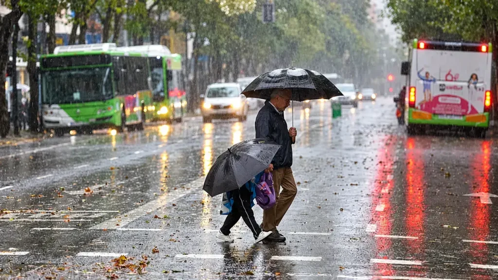 Con lluvia intensa, el tránsito de colectivos y otros vehículos puede volverse más lento por la menor visibilidad y el agua sobre el pavimento. Los pronósticos estacionales no anticipan cortes de servicio: esas modificaciones dependen de cada alerta y de la situación en la calle.