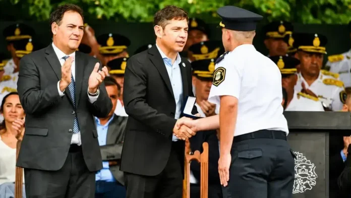El Ministro de Seguridad Javier Alonso junto al Gobernador Axcel Kicillof.