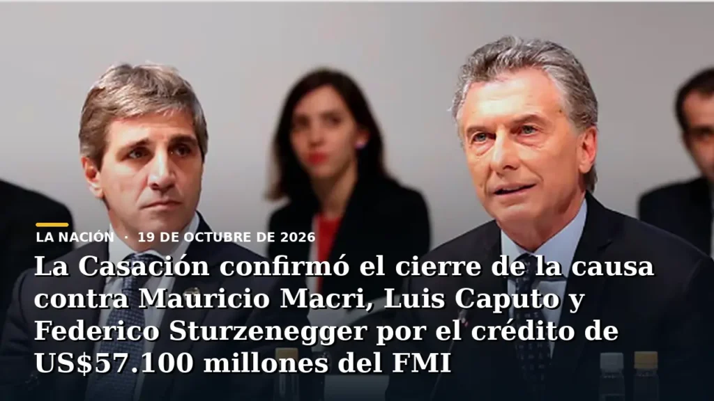 El título de La Nación de hoy, lunes 19 de octubre de 2026, por la tarde.