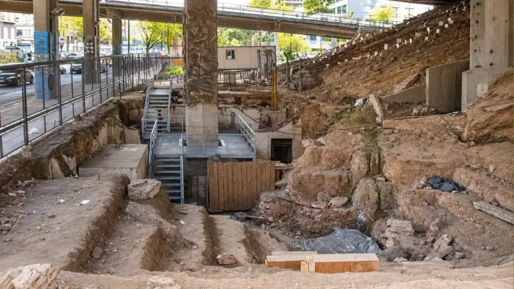 Así se lo veía cuando empezaron las excavaciones.